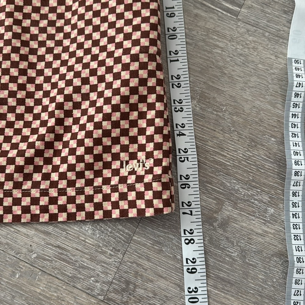 Levi's Danny Dress in Mahogany Checker - Picture 12 of 12